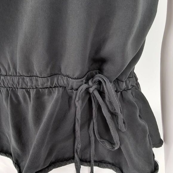 Cloth & Stone Luxe Satin One Shoulder Top Green XS - Picture 4 of 7